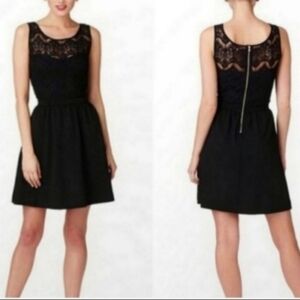 Lilly Pulitzer Black Rhea Crochet Mini Dress Large